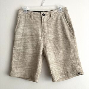 Quiksilver Mens Amphibian Hybrid Shorts Khaki Skate Golf Casual 9" Inseam